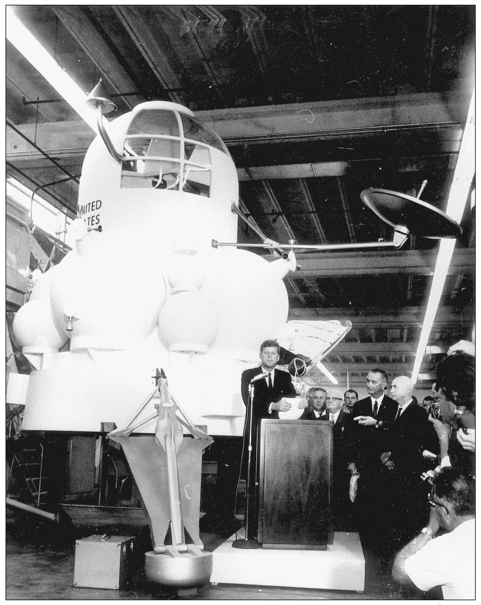 PRES JOHN F KENNEDY IN FRONT OF THE NASA LUNAR LANDER CONCEPT This was NASAs - photo 6