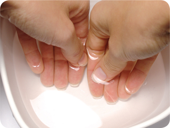 If you have any dead skin around your cuticles soak your nails in a bowl of - photo 11