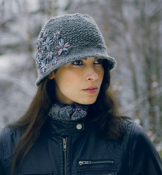 To strengthen the brims of these cloche-style hats I worked them in a knitted - photo 7