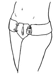 Note This is an artists conception of one possible chastity belt style and - photo 3