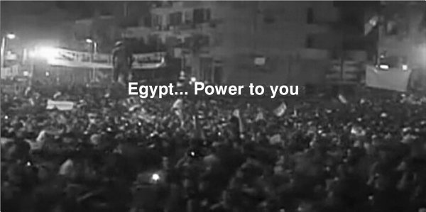 3 Emblazoning its slogan across an image of Tahrir Square in this and other - photo 4