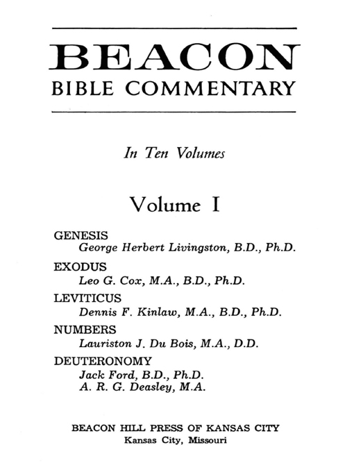 EDITORIAL BOARD A F Harper PhD DD Chairman Ralph Earle BD MA - photo 2