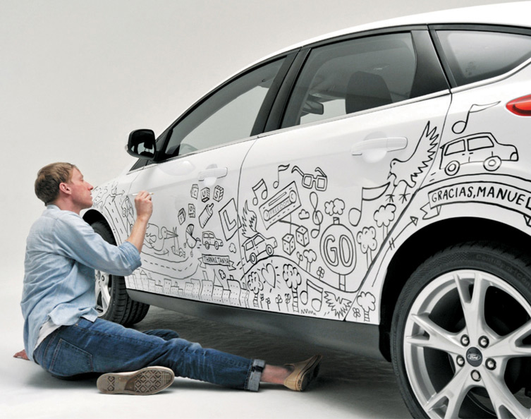 Installation for Ford Europe where I illustrated stories from Focus owners in - photo 6