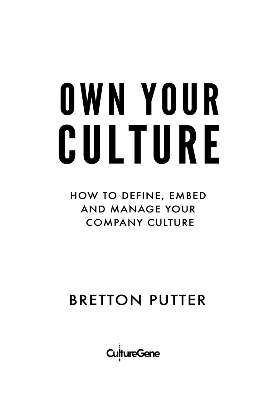 Own Your Culture Copyright 2020 Bretton Putter Published by CCF Publishing All - photo 2