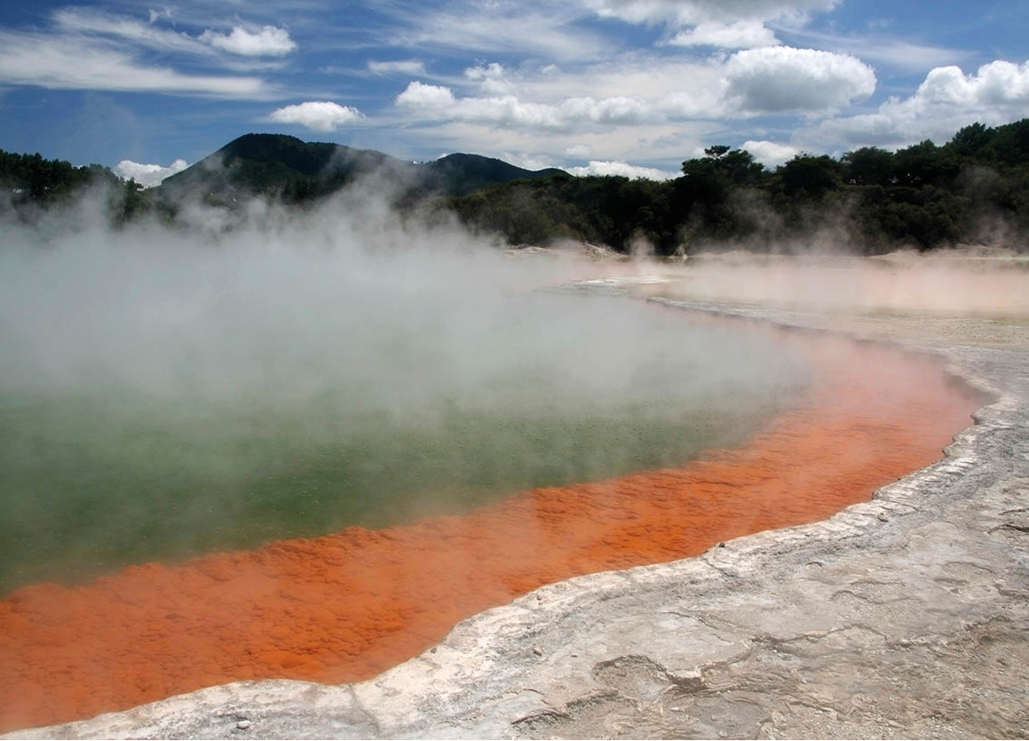 Geothermal activity For spouting geysers bubbling mud pools and natural hot - photo 8