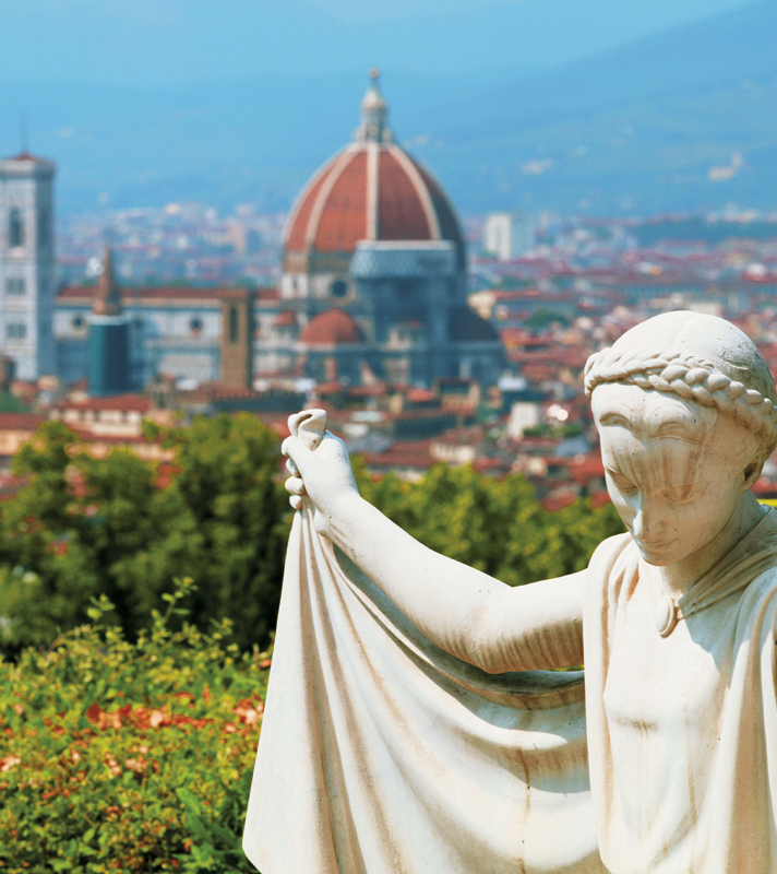 The distinctive cupola of Florences Duomo seen from the leafy hills above the - photo 4