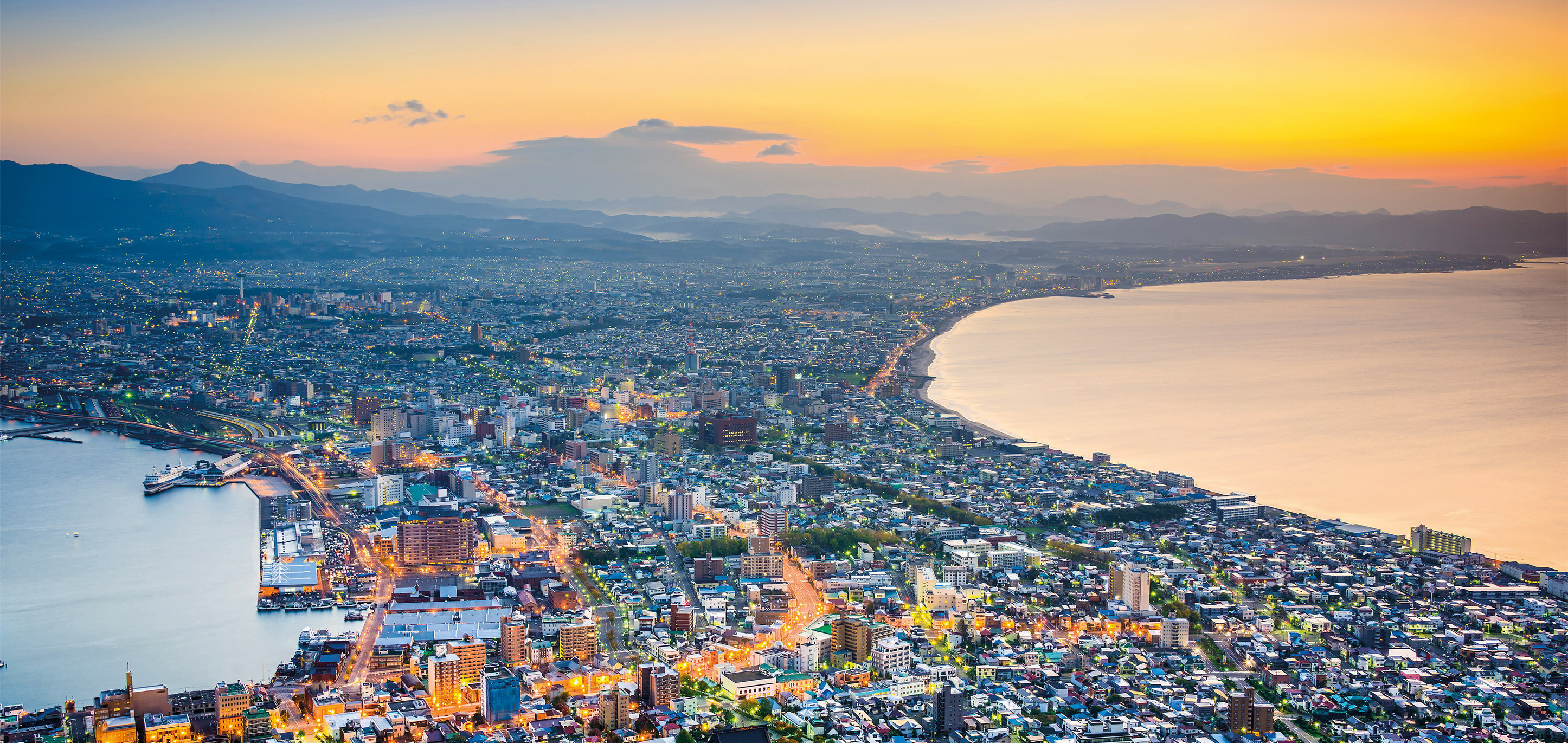 Hakodate Dawn rises over the port city as seen from Mt Hakodate Sean Pavone - photo 21