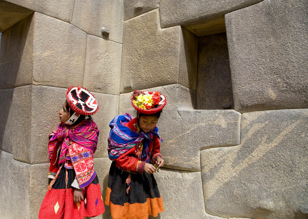 Girls dressed in traditional Peruvian clothing Machu Picchu JOEL SHAWN - photo 6