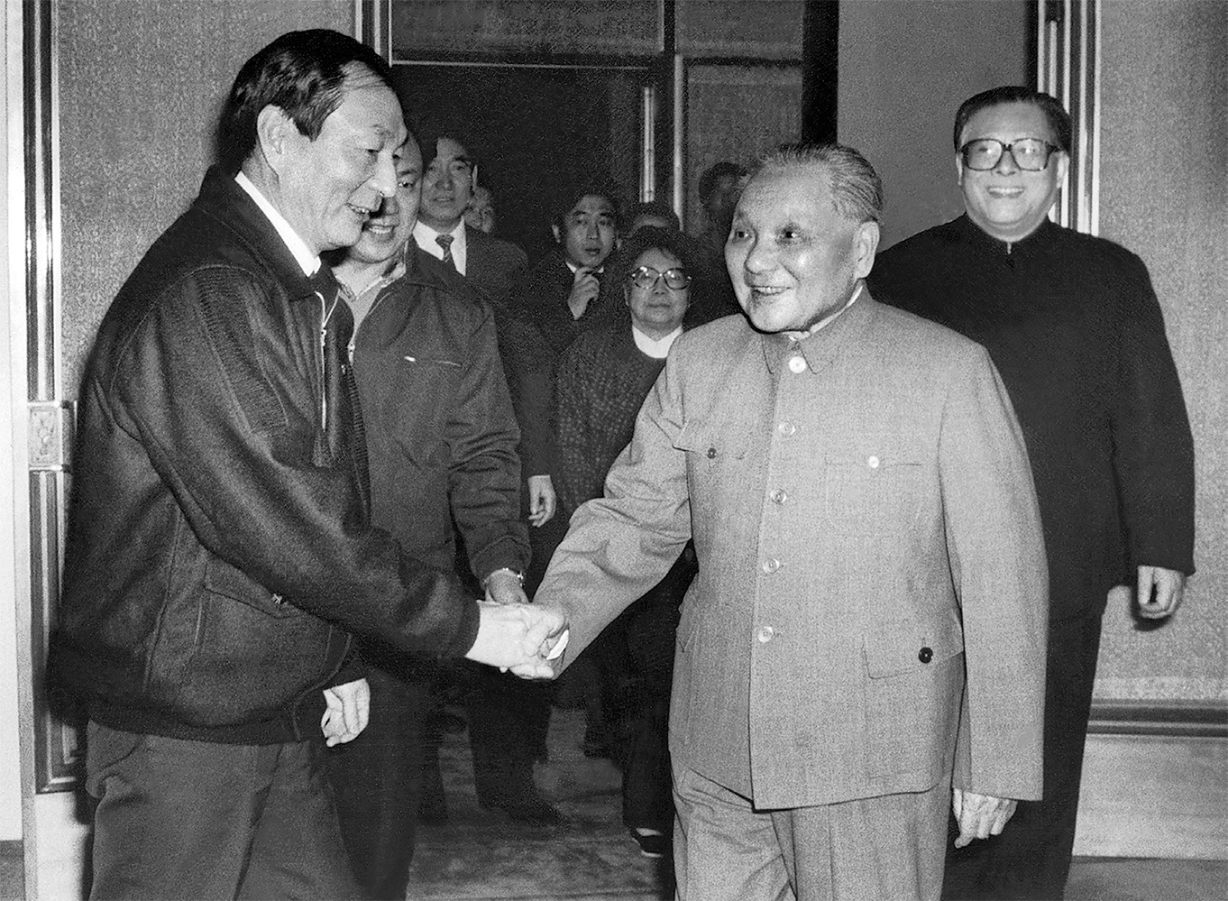 On February 5 1989 Jiang Zemin and Zhu Rongji accompanied Deng Xiaoping to a - photo 2