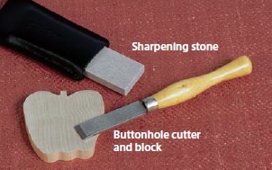 Buttonhole Cutter Block and Sharpening Stone Use a buttonhole cutter and - photo 11