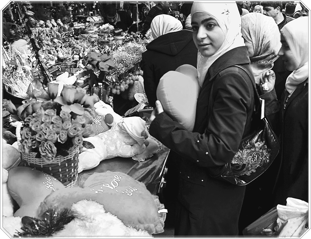 Shoppers examine Valentines Day gifts in a Damascus souk PROLOGUE DECEMBER - photo 3