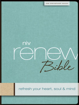 Zondervan NIV renew Bible: refresh your heart, soul & mind