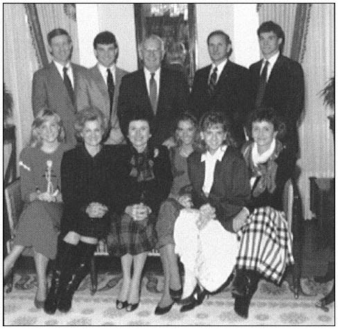 Gov Clements with his family at the mansion at the time of his 1987 - photo 5