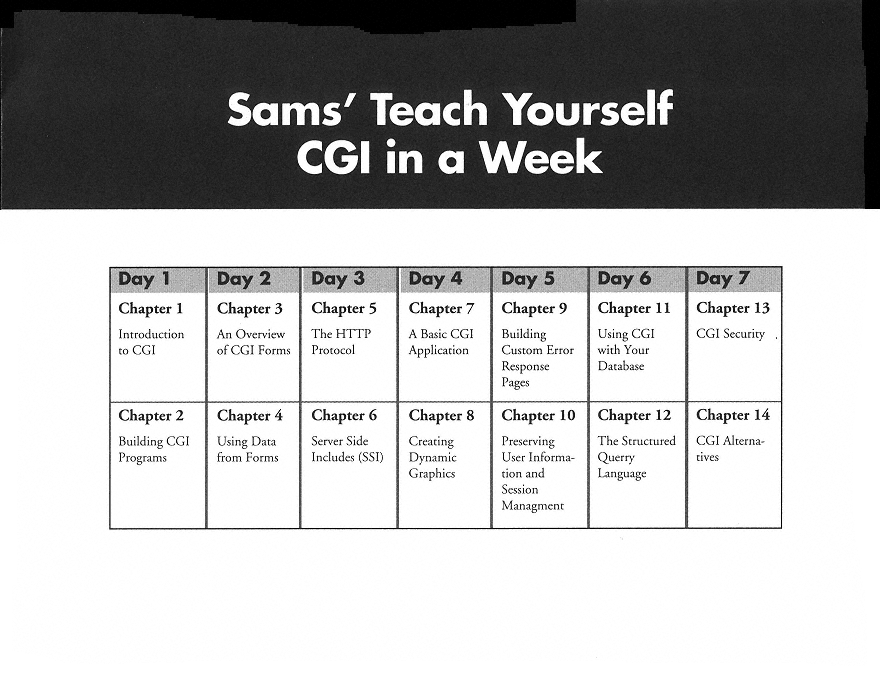 Page iii Sams Teach Yourself CGI Programming in a Week Rafe Colburn - photo 2