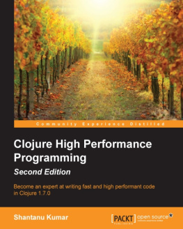 Shantanu Kumar Clojure High Performance Programming