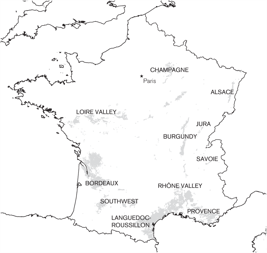 MAP 01 Main French wine regions In writing French Wine I have set out to - photo 3