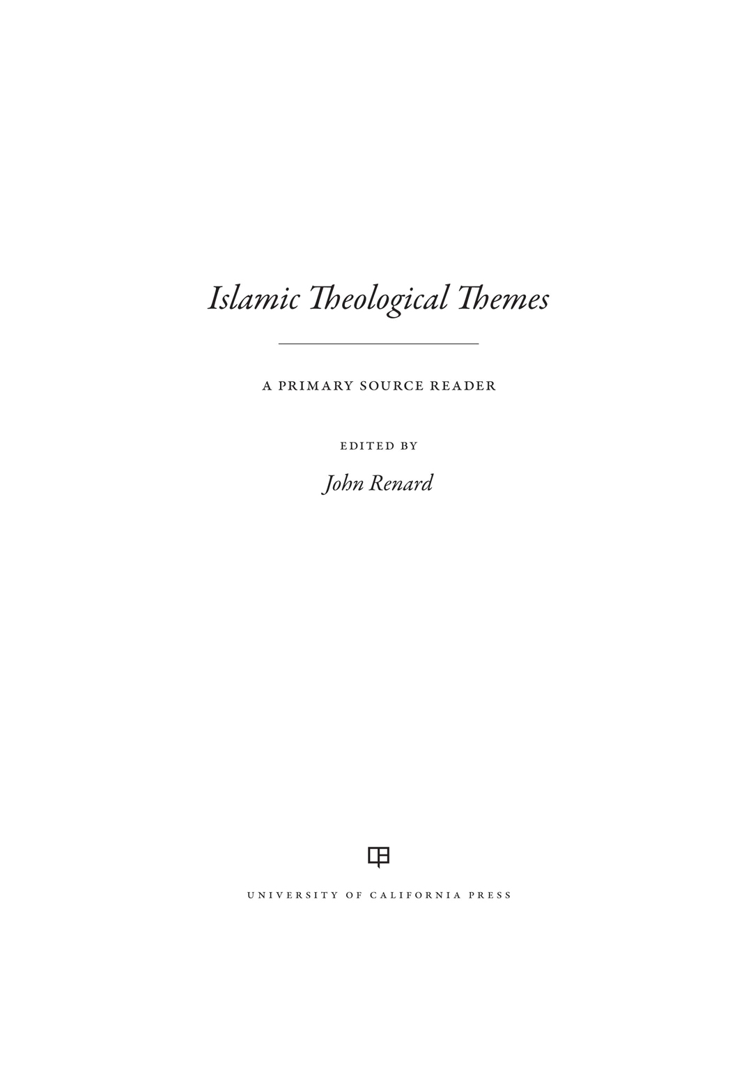 Islamic Theological Themes Islamic Theological Themes A PRIMARY SOURCE - photo 1