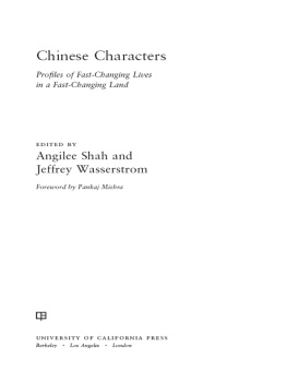 Shah Angilee Chinese characters: profiles of fast-changing lives in a fast-changing land