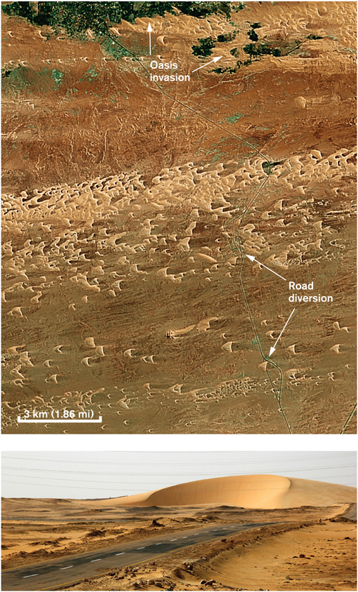 PLATE 11 Viewed from space colonies of horn-shaped barchan dunes migrate - photo 13