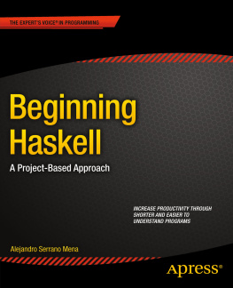 Mena Beginning Haskell: a project-based approach