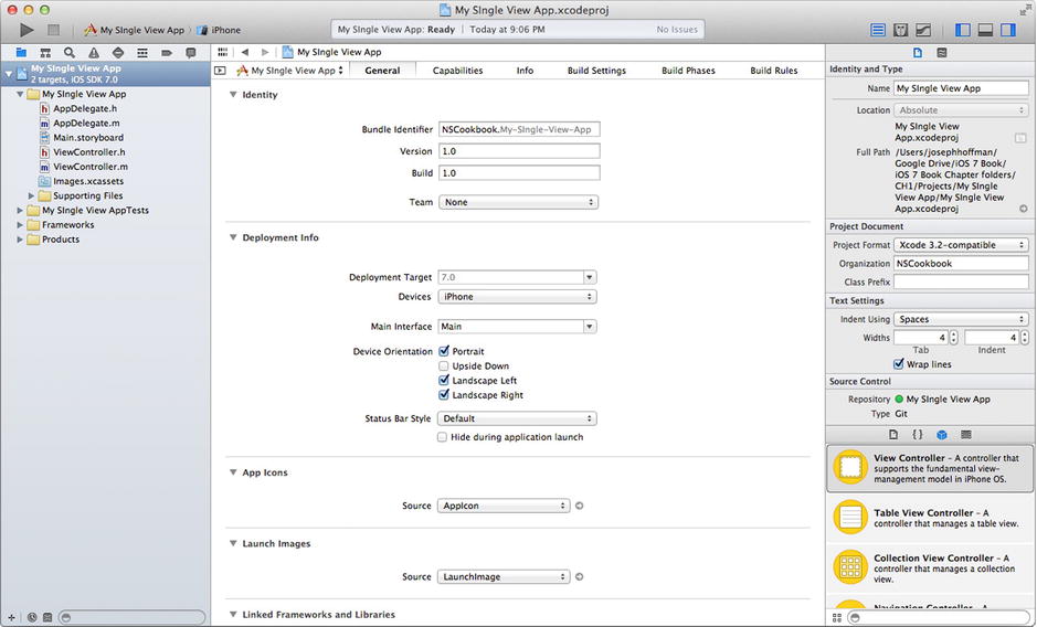 Figure 1-4 A basic application with an app delegate and a view controller - photo 4