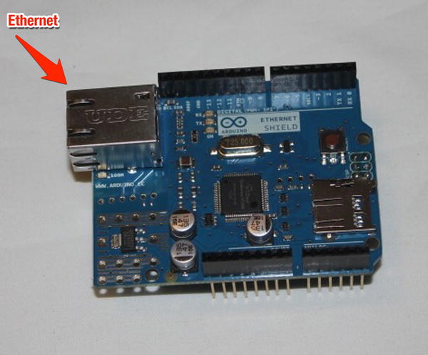 Figure 1-3 An Ethernet shield to allow the Arduino to talk to the Internet - photo 3