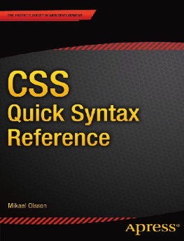 Olsson - CSS Quick Syntax Reference Guide