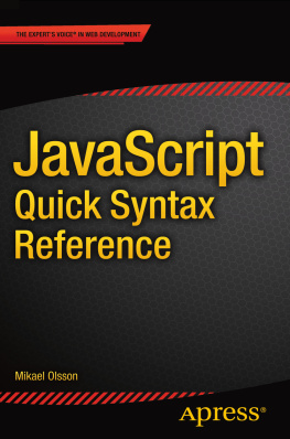 Olsson - JavaScript Quick Syntax Reference