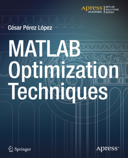 Pérez López - MATLAB Optimization Techniques
