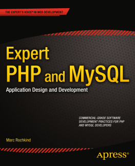 Rochkind Expert PHP and MySQL Application Design and Development