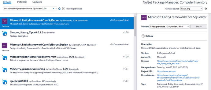 Figure 1-2 NuGet package manager That completes the basic setup of your - photo 2