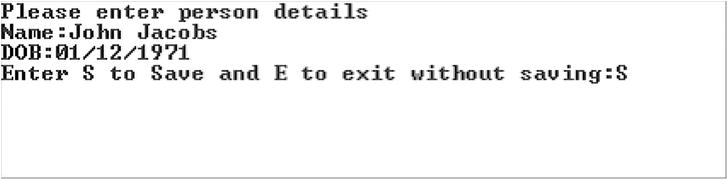 Figure 1-1 An example of a program with a character-based user interface - photo 1