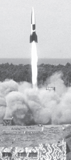 An early test example of the A-4 ballistic missile lifts off from Test Stand - photo 4