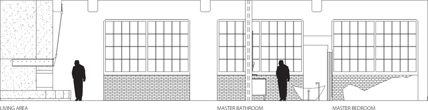 West elevation at living area master bathroom and master bedroom The - photo 24