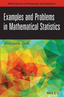 Zacks Examples and Problems in Mathematical Statistics