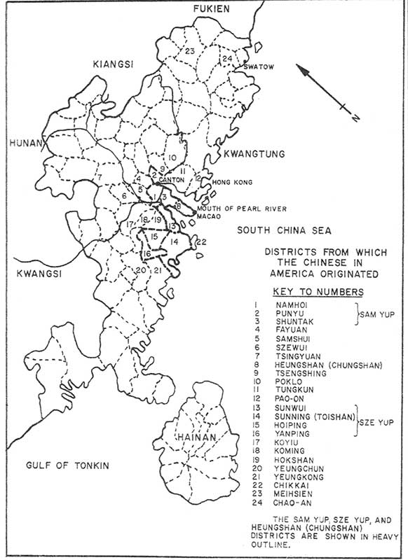 Map from Thomas W Chinn ed A History of the Chinese in California 1969 - photo 4