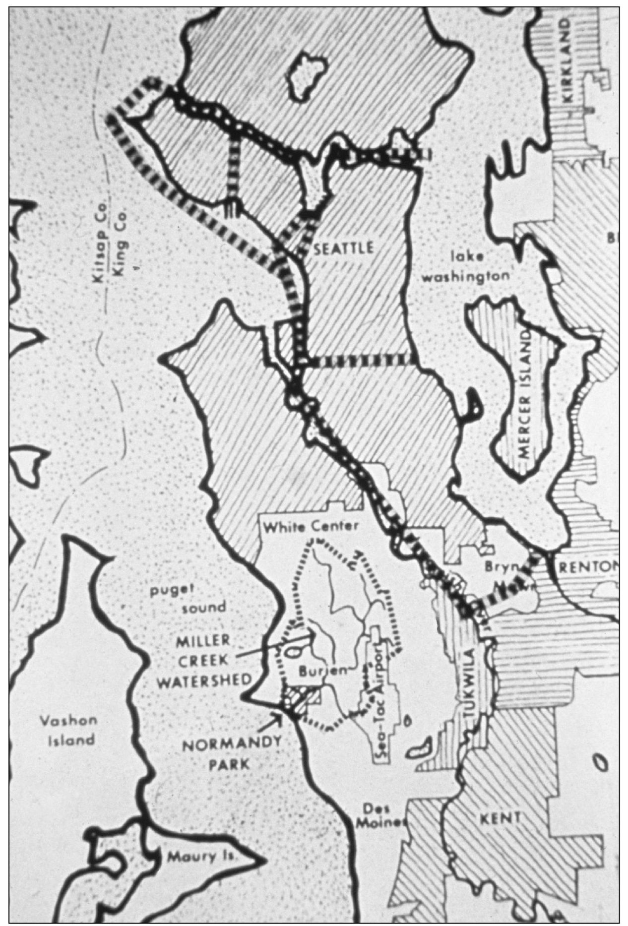 One possibility followed Lake Washingtons natural outlet south of what is now - photo 6