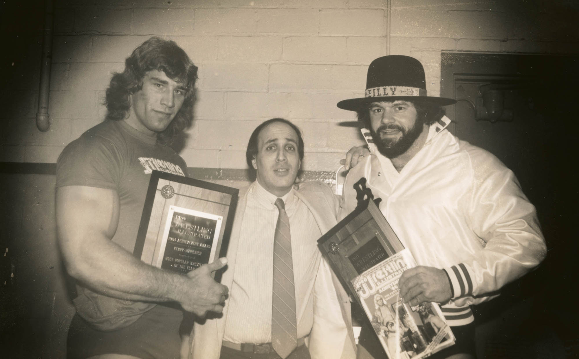 Presenting PWI awards to Kerry Von Erich left and Billy Jack Haynes right - photo 14