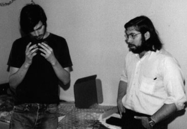 Young Steve Jobs and me in 1974 with the Blue Box I designed Photograph - photo 12
