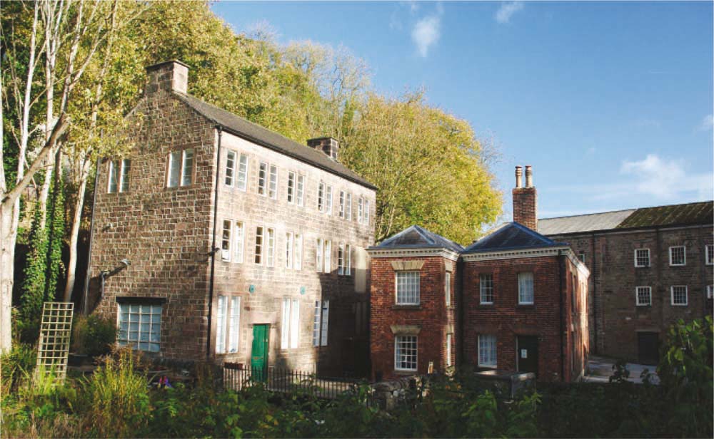 The three-storey building in stone is the weavers workshop at Cromford Mill - photo 8