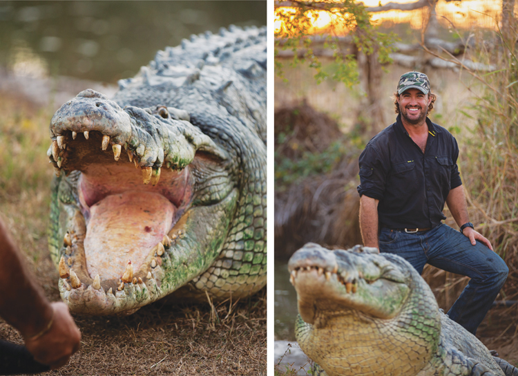 Hanging out with my 17-foot pet croc Tripod in his pen at the back of the - photo 19