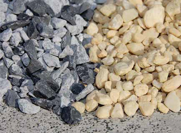 On the left is inch or smaller limestone On the right is pea gravel the stone - photo 7