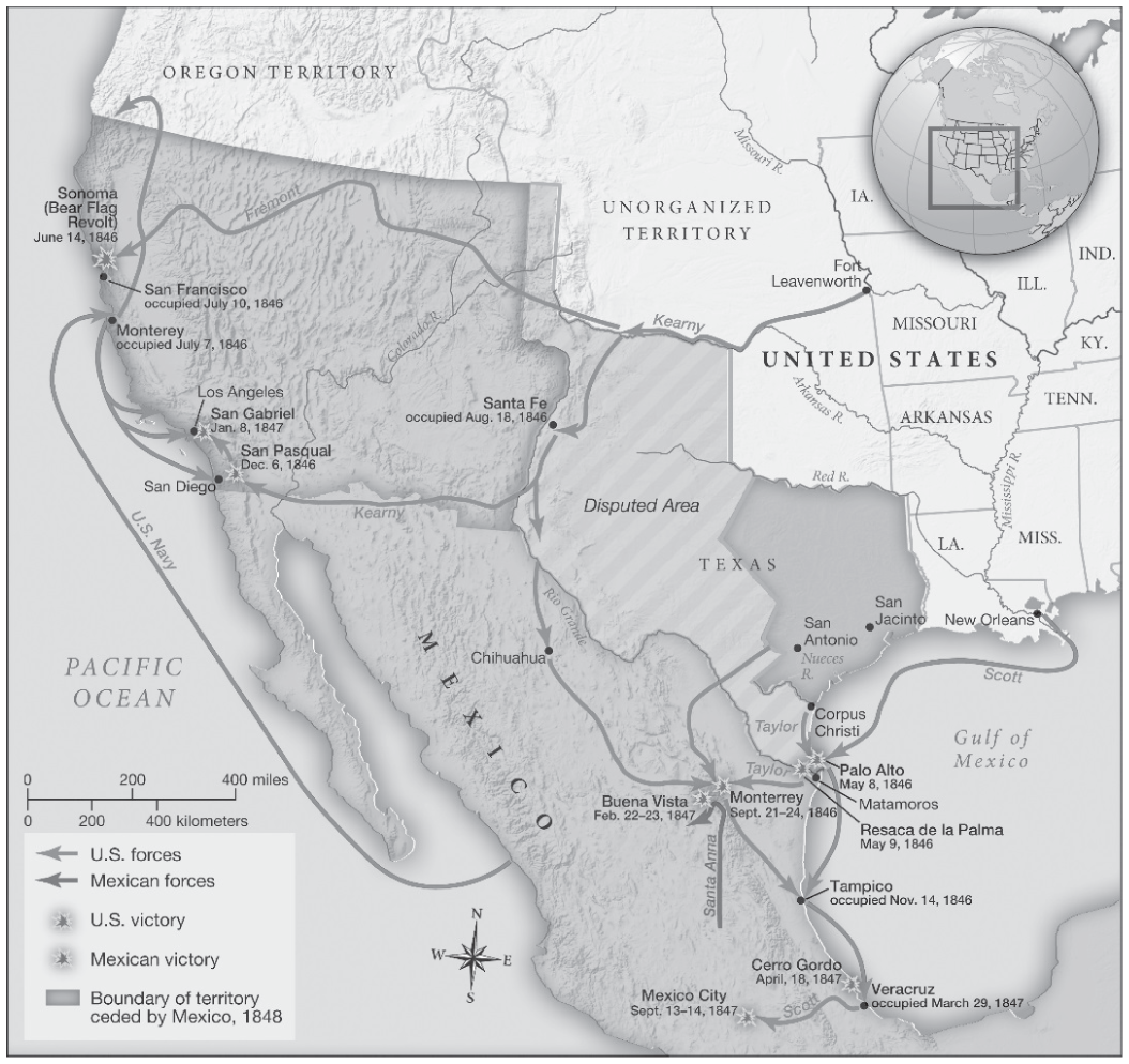 The US-Mexico War 18461848 The U S movements are as follows From Fort - photo 3