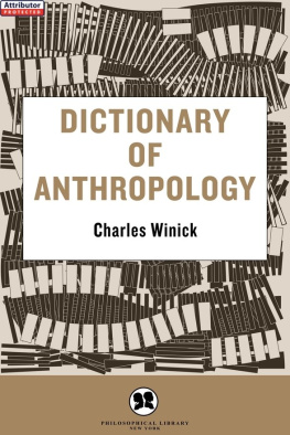 Winick - Dictionary of Anthropology