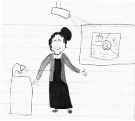 Me Teaching by Amelie Age 8 I could have kept drawing badly you can make bad - photo 9