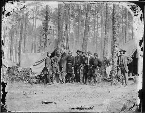 Union General Robert B Potter his staff and Mathew Brady June 1864 US - photo 2