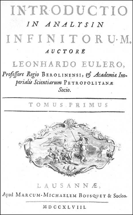 Fig 1 Eulers Introductio in Analysin Infinitorum 1748 The most beautiful - photo 4