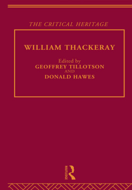 Hawes Donald - William Thackeray