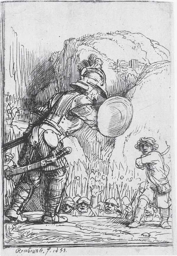 Fig I3 David and Goliath Rembrandt etching on paper 1655 When the king - photo 6