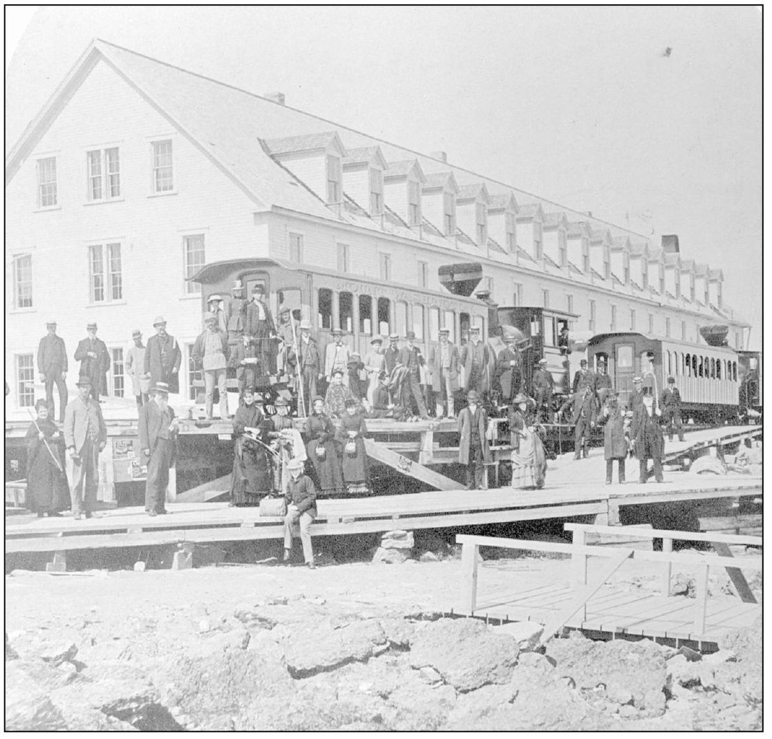 THE SUMMIT OF MOUNT WASHINGTON C 1870S Gathered around the Cog Railway - photo 4